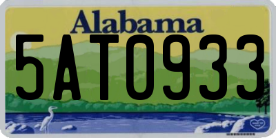 AL license plate 5AT0933