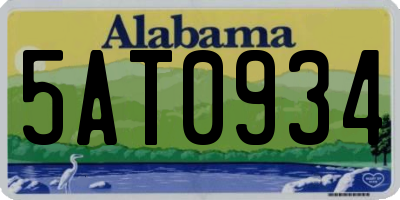 AL license plate 5AT0934