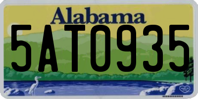 AL license plate 5AT0935