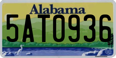 AL license plate 5AT0936