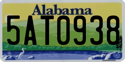 AL license plate 5AT0938