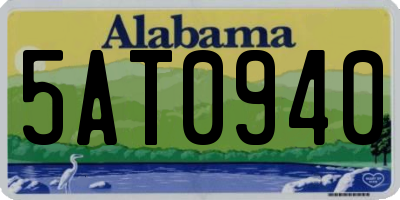AL license plate 5AT0940