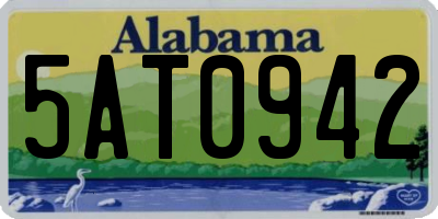 AL license plate 5AT0942