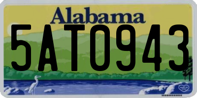 AL license plate 5AT0943