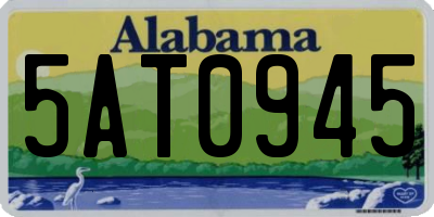 AL license plate 5AT0945