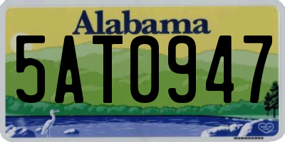 AL license plate 5AT0947