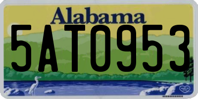AL license plate 5AT0953
