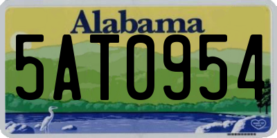 AL license plate 5AT0954