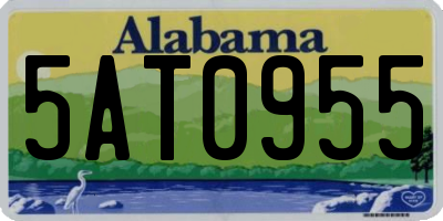 AL license plate 5AT0955