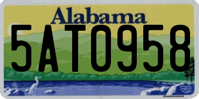 AL license plate 5AT0958