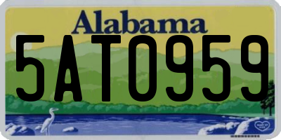 AL license plate 5AT0959