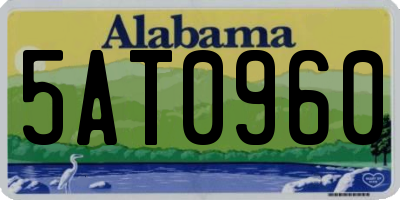 AL license plate 5AT0960