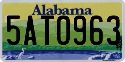 AL license plate 5AT0963