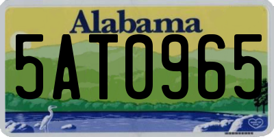 AL license plate 5AT0965