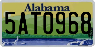 AL license plate 5AT0968