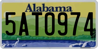 AL license plate 5AT0974