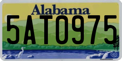 AL license plate 5AT0975
