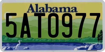 AL license plate 5AT0977
