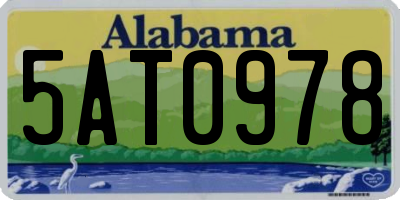 AL license plate 5AT0978
