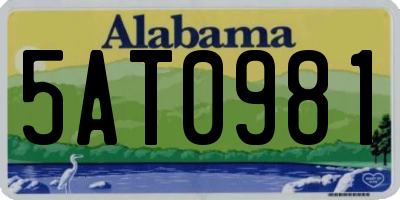 AL license plate 5AT0981