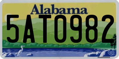 AL license plate 5AT0982