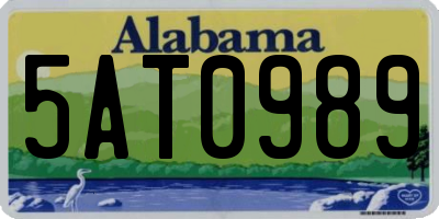 AL license plate 5AT0989