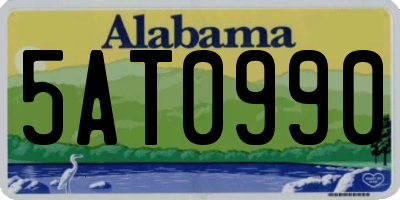 AL license plate 5AT0990