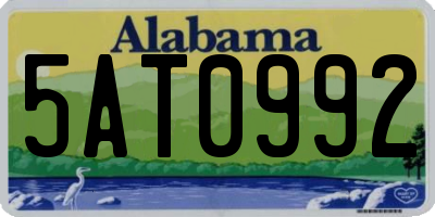 AL license plate 5AT0992