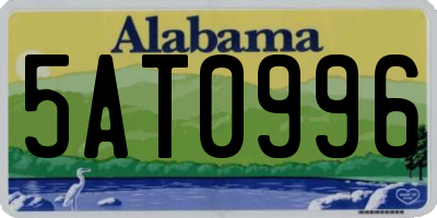 AL license plate 5AT0996