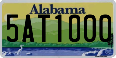 AL license plate 5AT1000