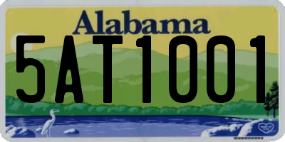 AL license plate 5AT1001