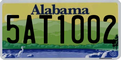 AL license plate 5AT1002