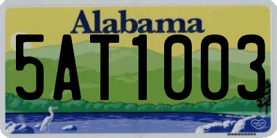 AL license plate 5AT1003