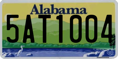 AL license plate 5AT1004