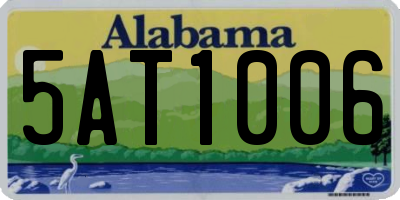 AL license plate 5AT1006