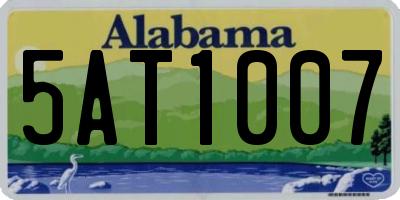 AL license plate 5AT1007