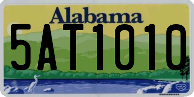 AL license plate 5AT1010