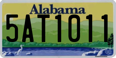 AL license plate 5AT1011