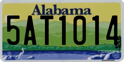 AL license plate 5AT1014