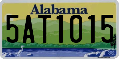 AL license plate 5AT1015