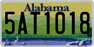 AL license plate 5AT1018