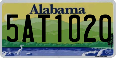 AL license plate 5AT1020