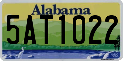 AL license plate 5AT1022