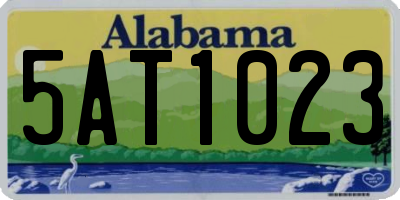 AL license plate 5AT1023