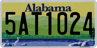 AL license plate 5AT1024