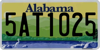 AL license plate 5AT1025