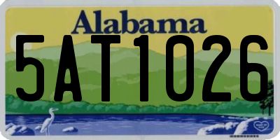 AL license plate 5AT1026