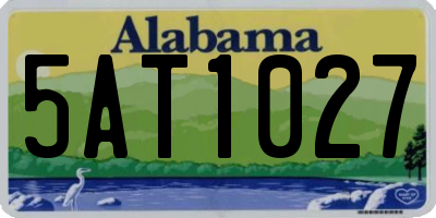 AL license plate 5AT1027