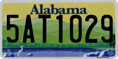 AL license plate 5AT1029