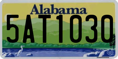 AL license plate 5AT1030